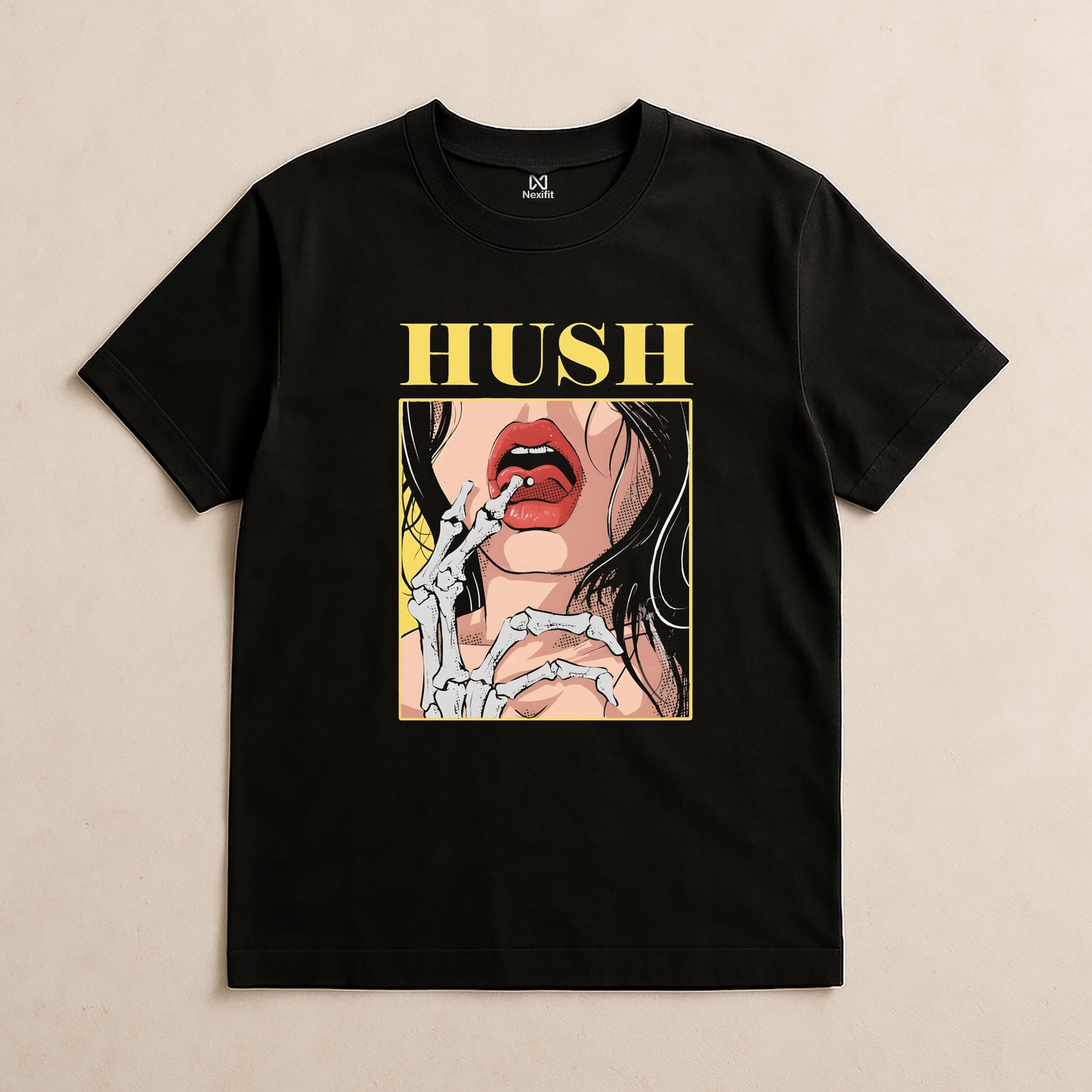 HUSH Skeleton Hand T- shirt